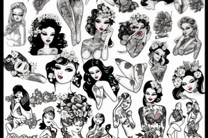 pinup doll tattoo idea