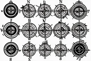 Broken compass tattoo idea