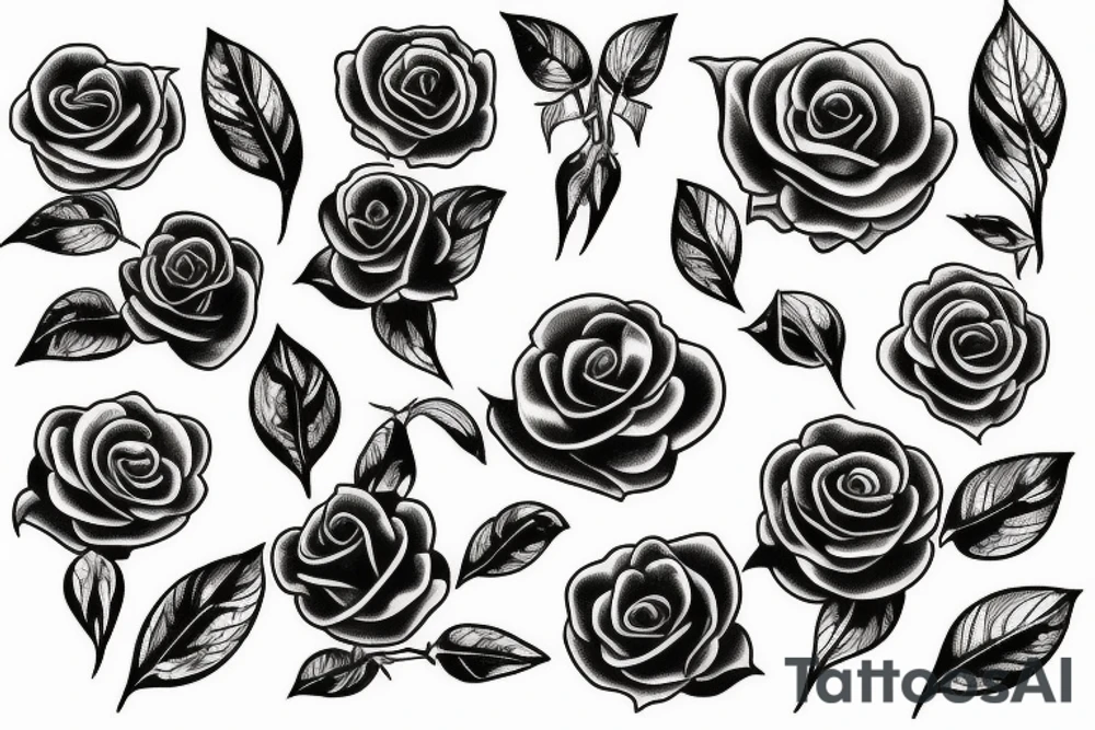 Rose with webs tattoo idea