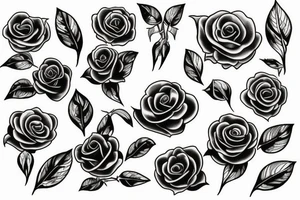 Rose with webs tattoo idea