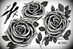 Spider rose tattoo idea