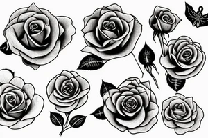 Spider rose tattoo idea