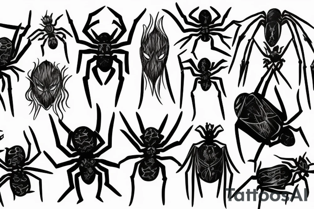 Dark spider tattoo idea