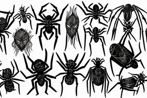 Dark spider tattoo idea