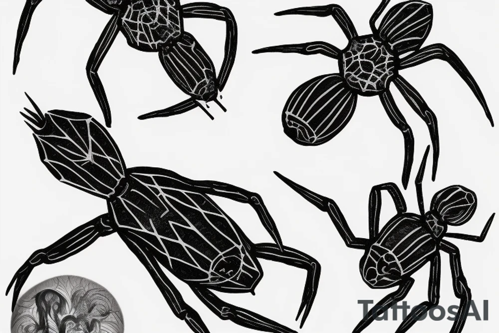 Dark spider tattoo idea