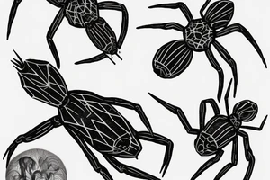 Dark spider tattoo idea