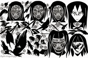 Itachi and crow tattoo idea