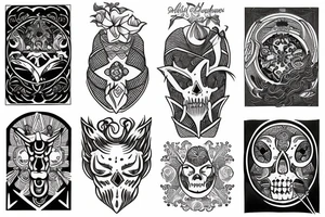 Traditional flash sheet tattoo idea