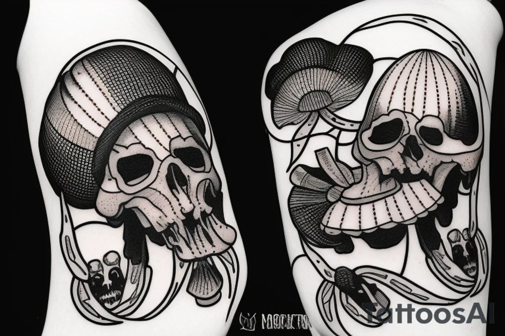 Death reaper mushroom tattoo idea