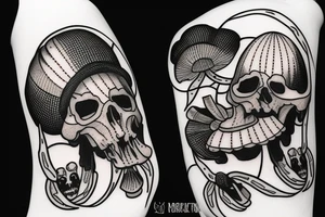 Death reaper mushroom tattoo idea