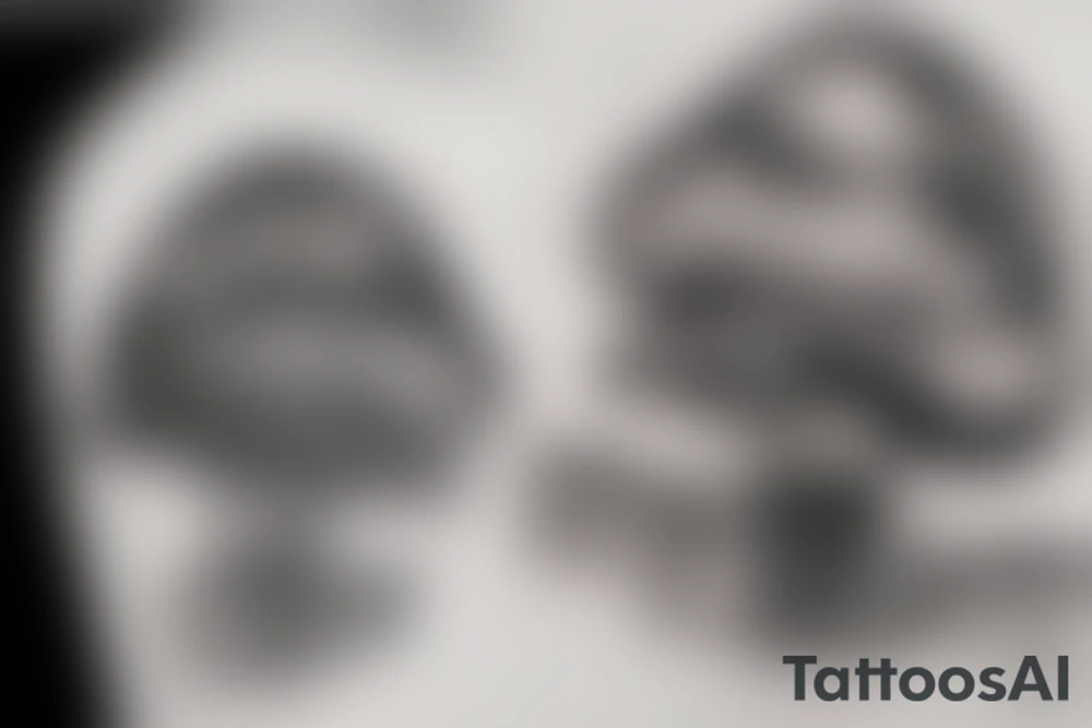 Death reaper mushroom tattoo idea