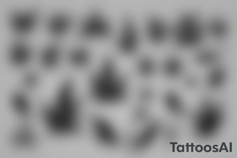 Cannabis leaf immersed in smoke tattoo idea