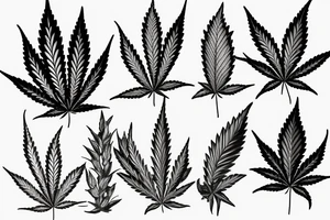 Cannabis leaf tattoo idea