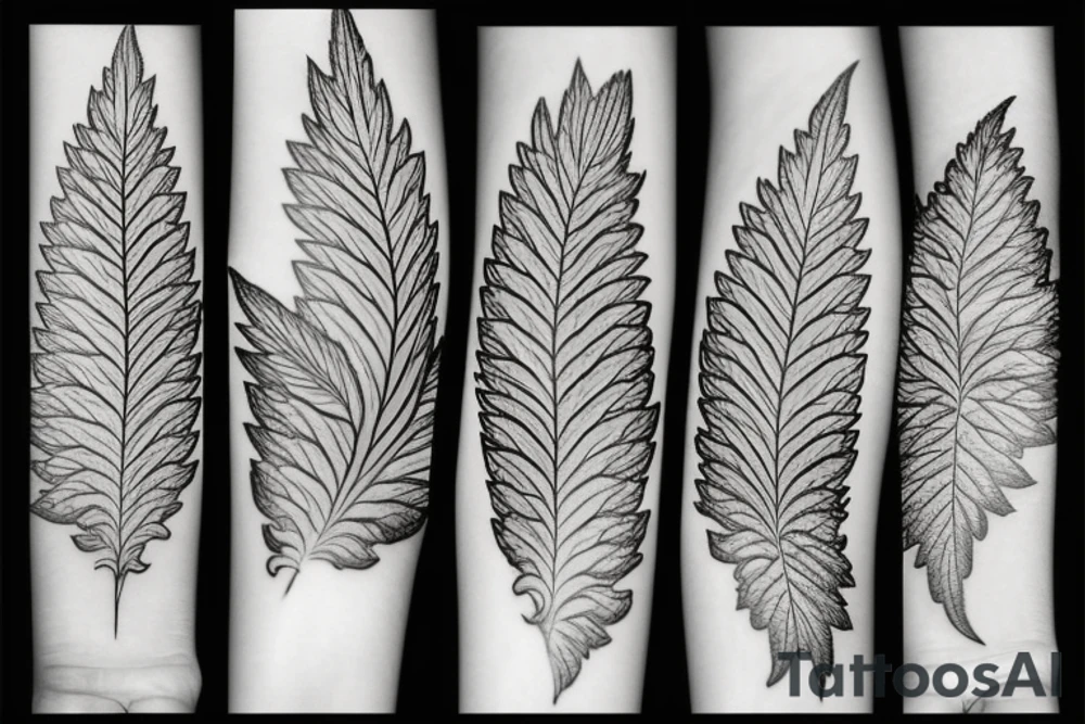 Cannabis leaf tattoo idea