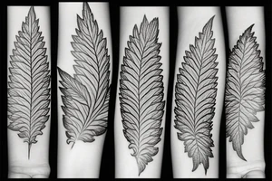Cannabis leaf tattoo idea