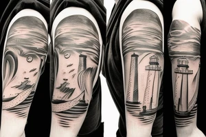 Lighthouse on Jupiter tattoo idea