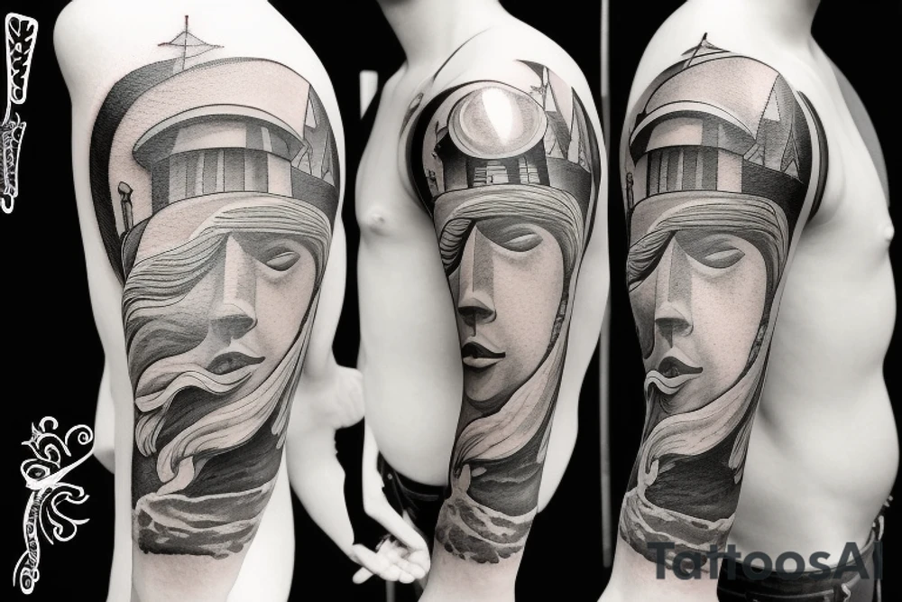 Lighthouse on Jupiter tattoo idea