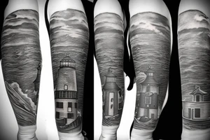 Lighthouse on Jupiter tattoo idea
