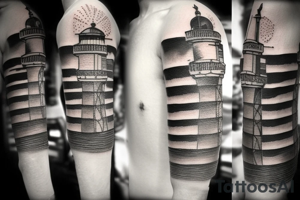 Lighthouse on Jupiter tattoo idea