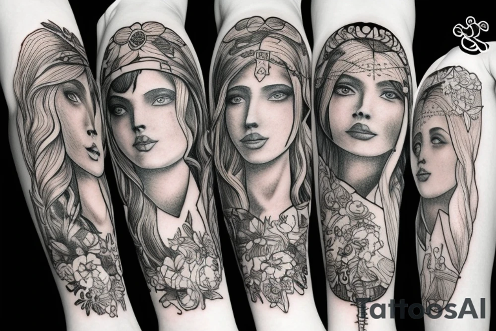 Biblical women tattoo idea