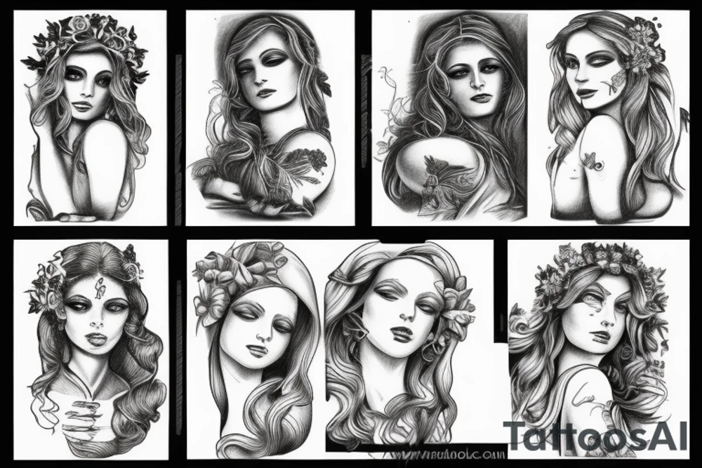 Biblical women tattoo idea