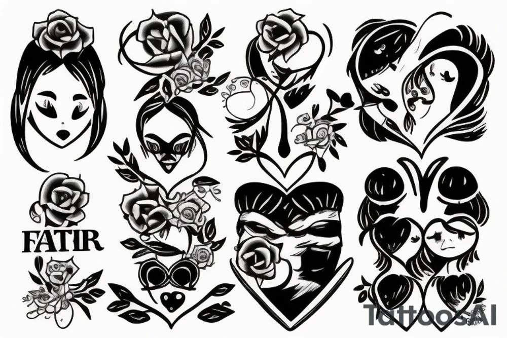 Father and daughter tattoo idea