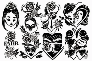 Father and daughter tattoo idea