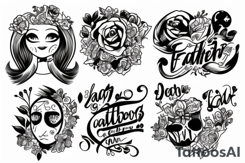 Father and daughter tattoo idea