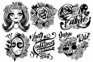 Father and daughter tattoo idea