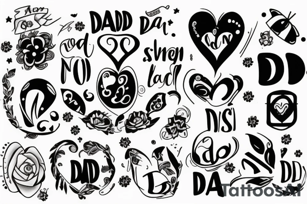 dad and daughter tattoo idea