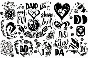 dad and daughter tattoo idea