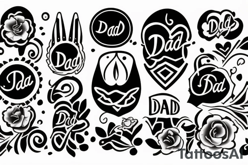 dad and daughter tattoo idea