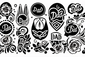 dad and daughter tattoo idea