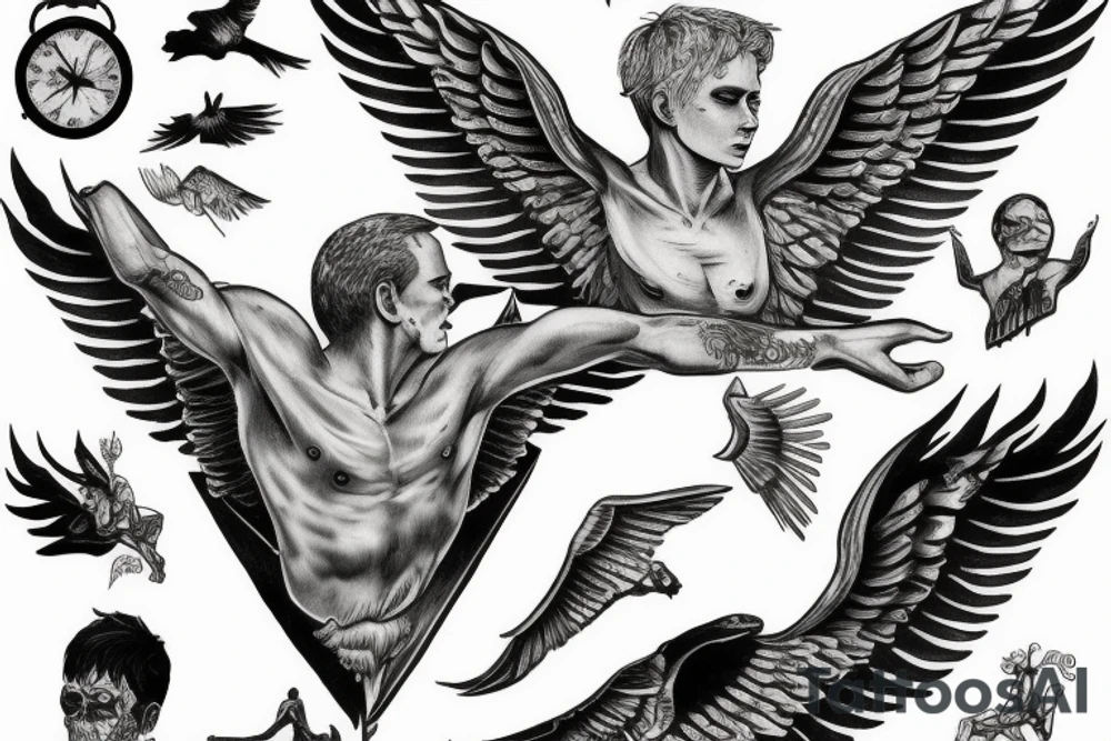 Falling Icarus Man Tattoo tattoo idea