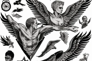 Falling Icarus Man Tattoo tattoo idea