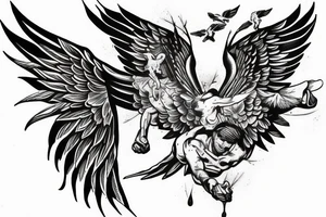 Falling Icarus Man Tattoo tattoo idea