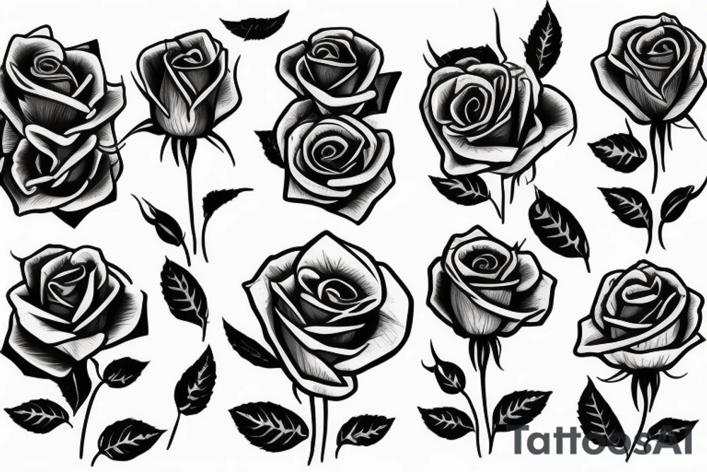 Roses With Veil tattoo idea