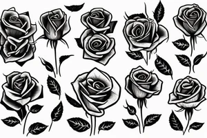 Roses With Veil tattoo idea