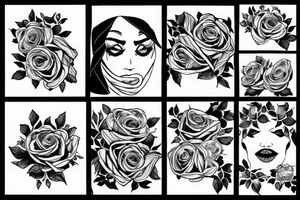 Roses With Veil tattoo idea