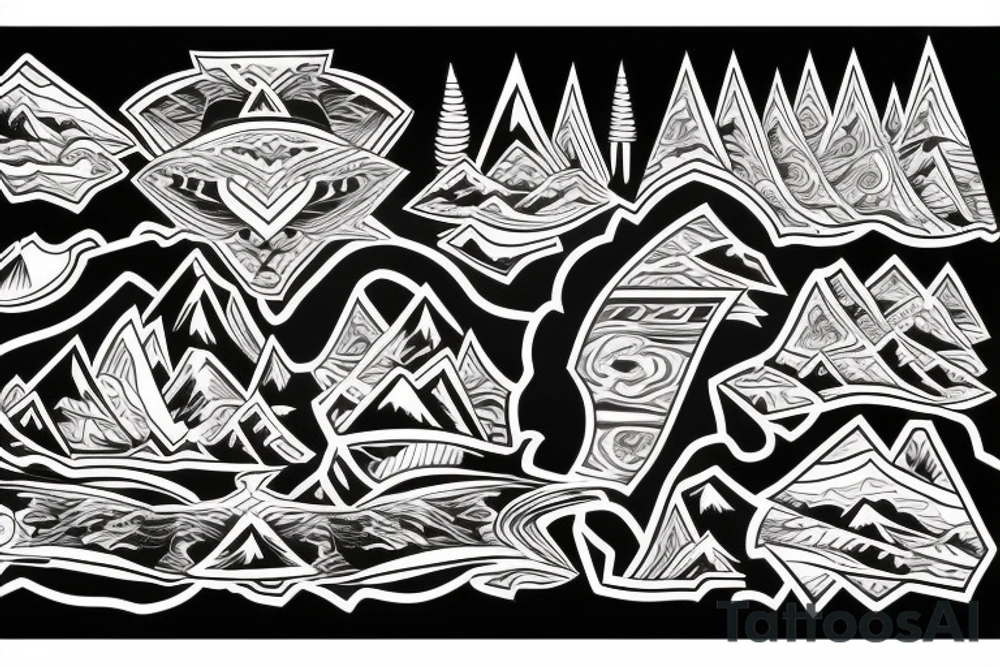 Mountain Range. Band tattoo tattoo idea