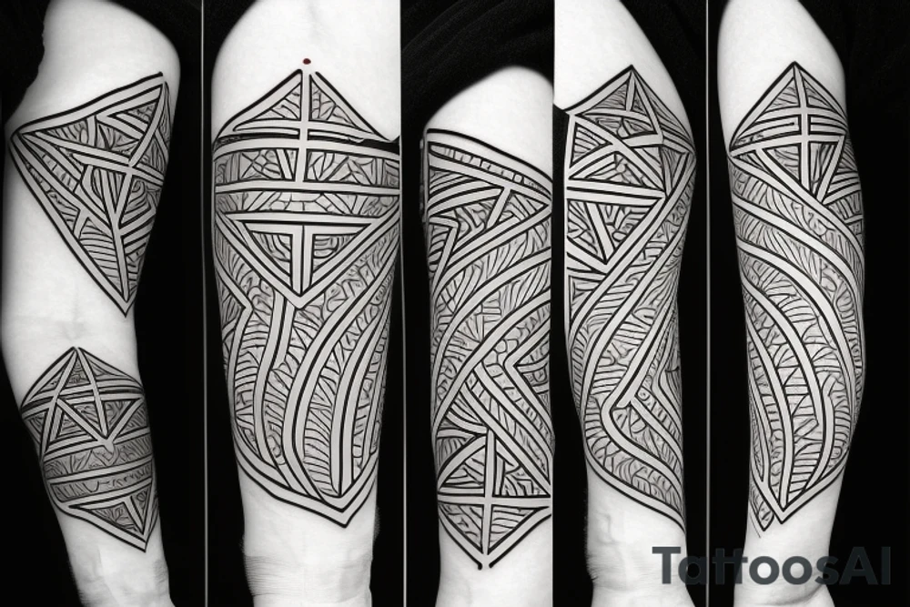 geometry forearm tattoo idea