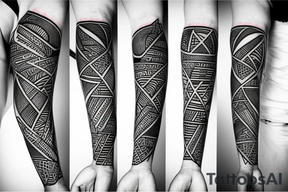 geometry forearm tattoo idea