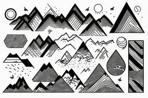 Mountain Range. Band tattoo tattoo idea