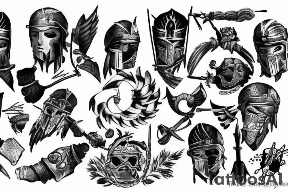 Athens versus Spartans tattoo idea
