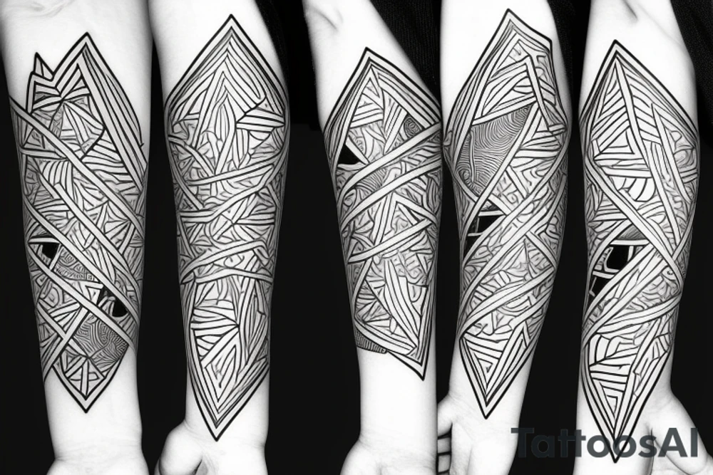 geometry forearm tattoo idea