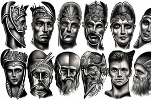 Greek Athens and Spartans tattoo idea