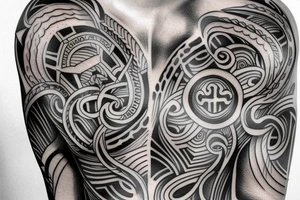 Greek tattoo. Chest tattoo tattoo idea