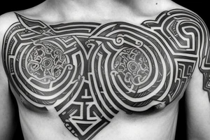 Greek tattoo. Chest tattoo tattoo idea