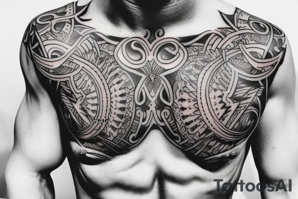 Roman tattoo. Half chest tattoo tattoo idea