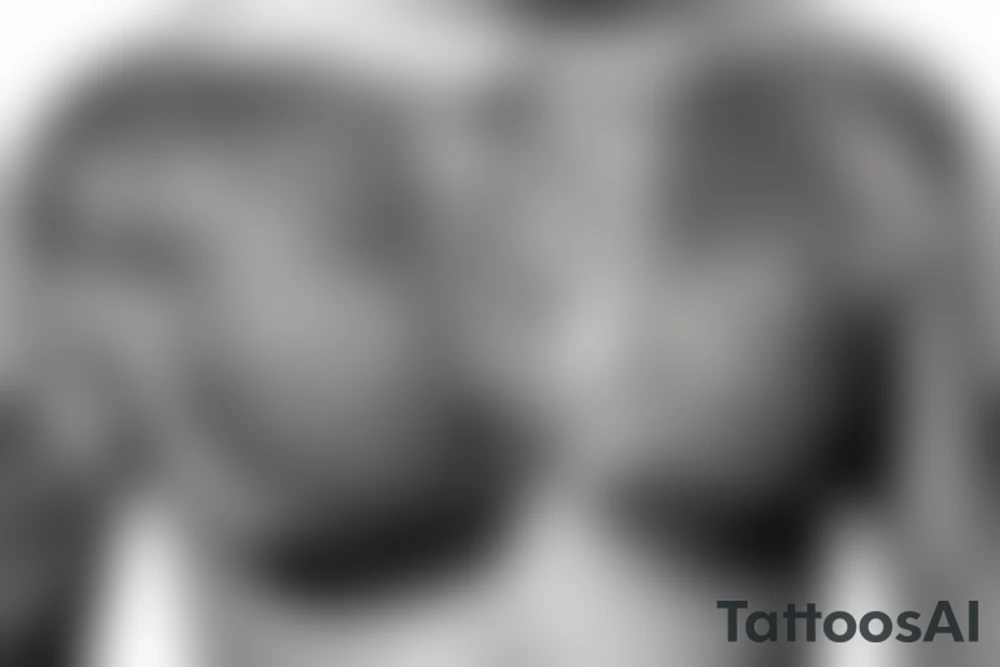Roman tattoo. Half chest tattoo tattoo idea